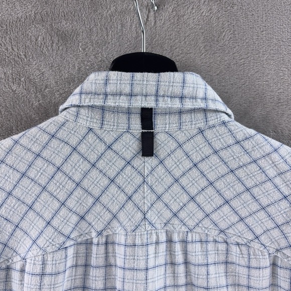 Rag & Bone Plaid Button Down Shirt Mens Size Medium Blue Long Sleeve Casual - Picture 4 of 6